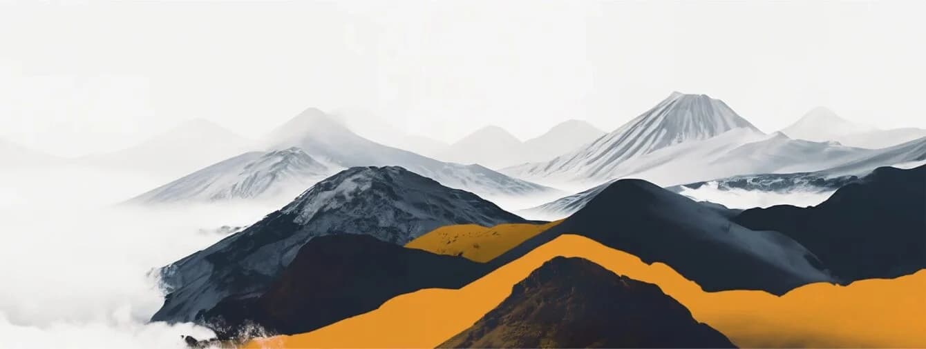 Black and Orange Mountains