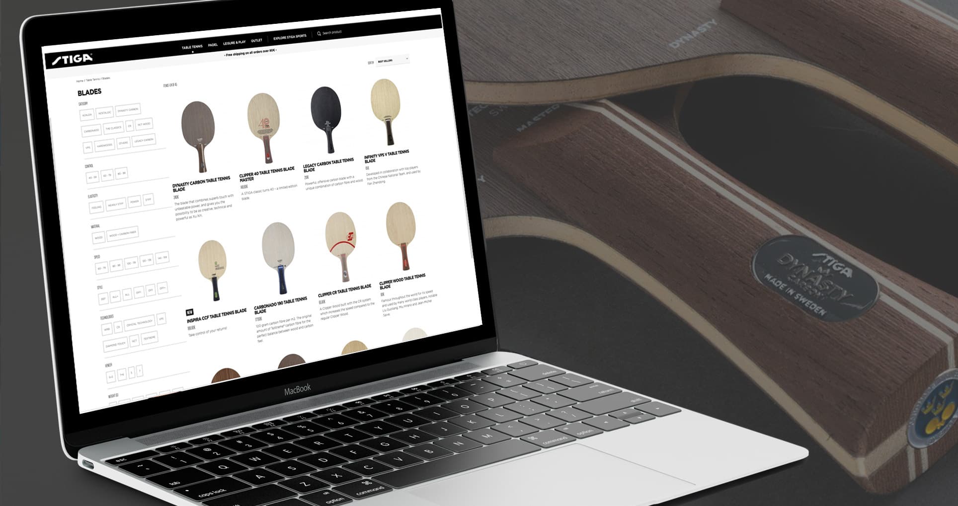 STIGA Site on macbook