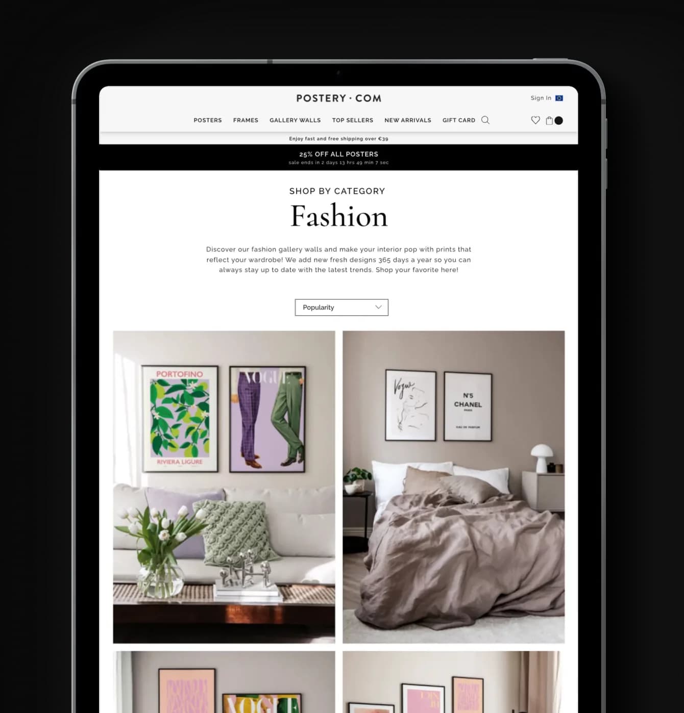 postery site on ipad