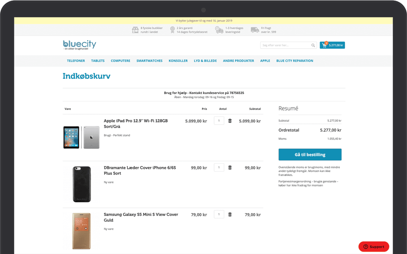 Blue City Site on the ipad