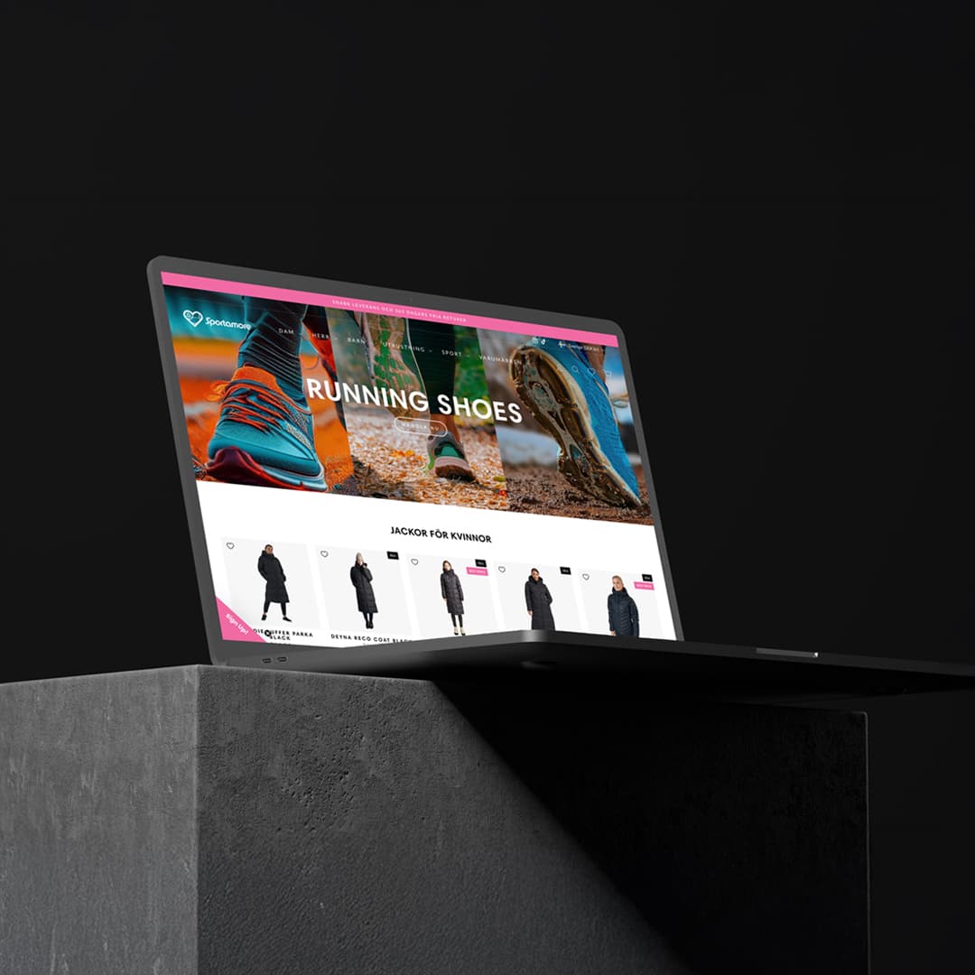 Footway Site on the laptop