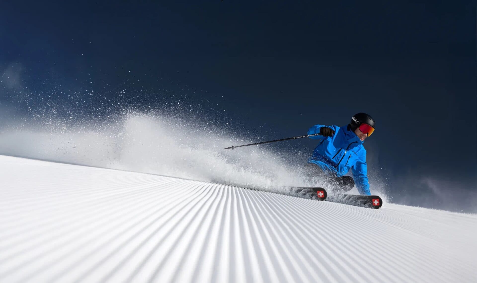 Stockli Man Skiing