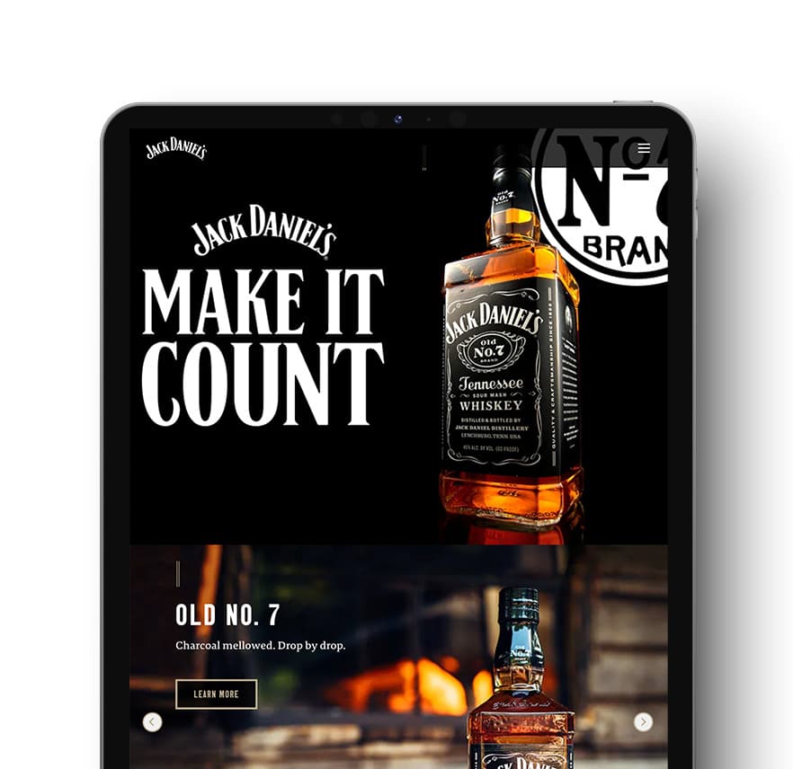 Jack Daniel's site on Ipad