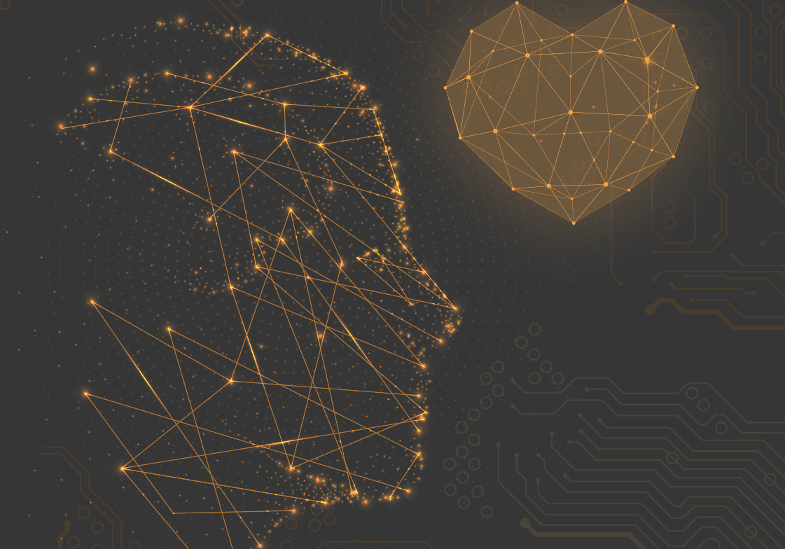 Digital head with Heart