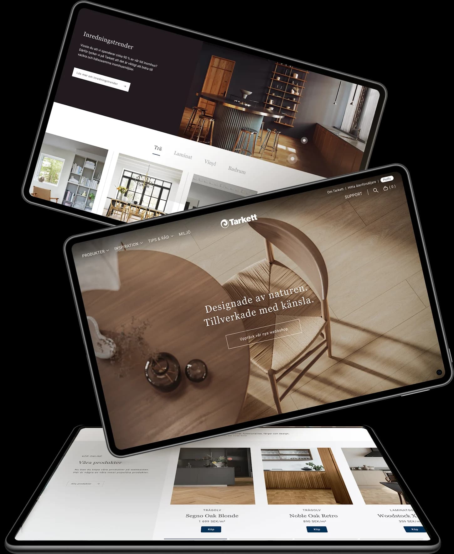 Tarkett Site mockups