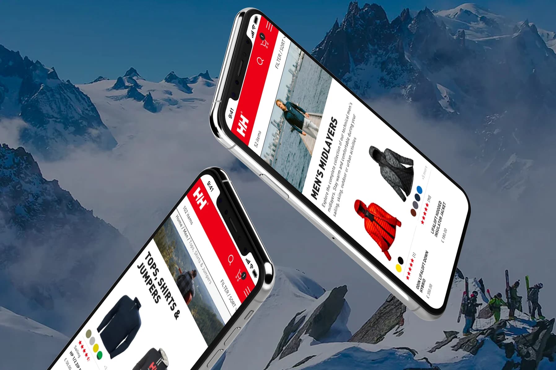 Helly Hansen site on Iphone