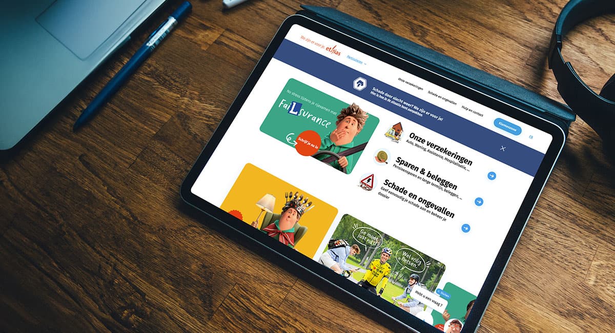 Ethias Site on the ipad