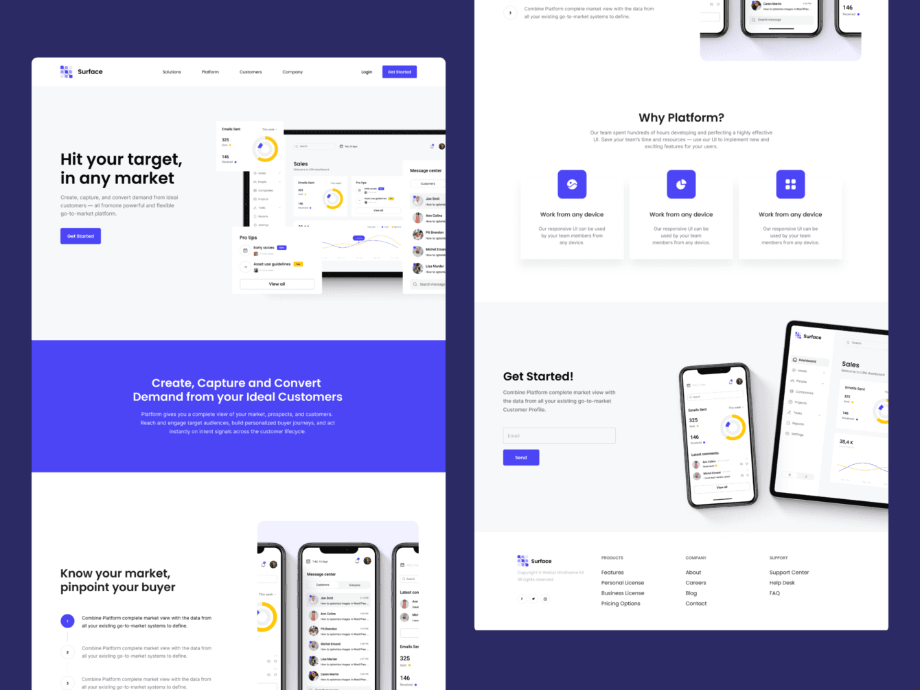 Clean and minimalistic design